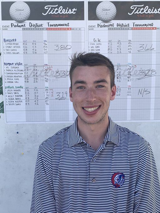 Magna Vista senior Wil Gardner - Piedmont District golf tournament champion